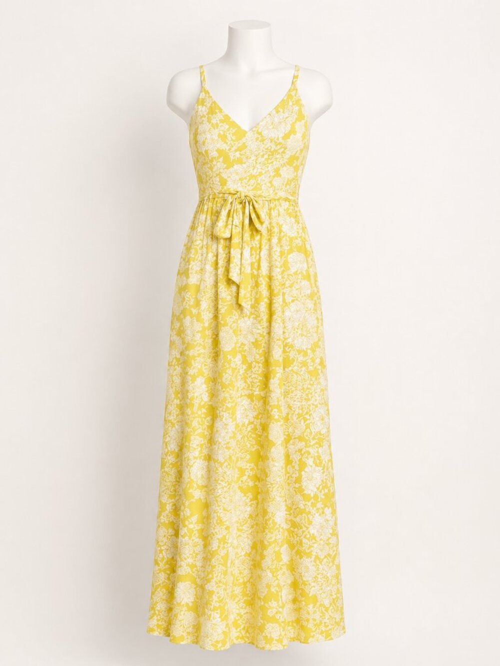 MSK Maxi Sundress Size Small Yellow EUC